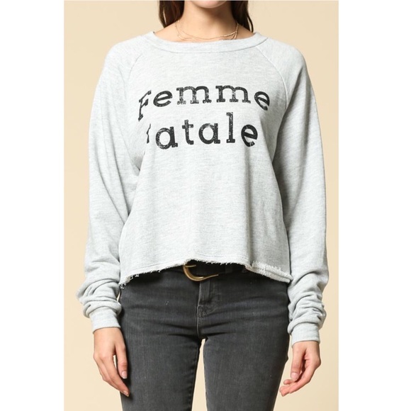 Sweaters - Femme Fatale Crop Sweater